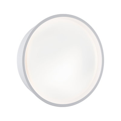 Plafonnier LED rond blanc en plastique avec lumière douce pour salons et couloirs