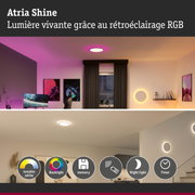 Plafonnier rond avec rétroéclairage RGB et blanc réglable pour un éclairage intérieur moderne