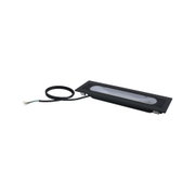 Black rectangular LED recessed light with cable, suitable for modern indoor lighting