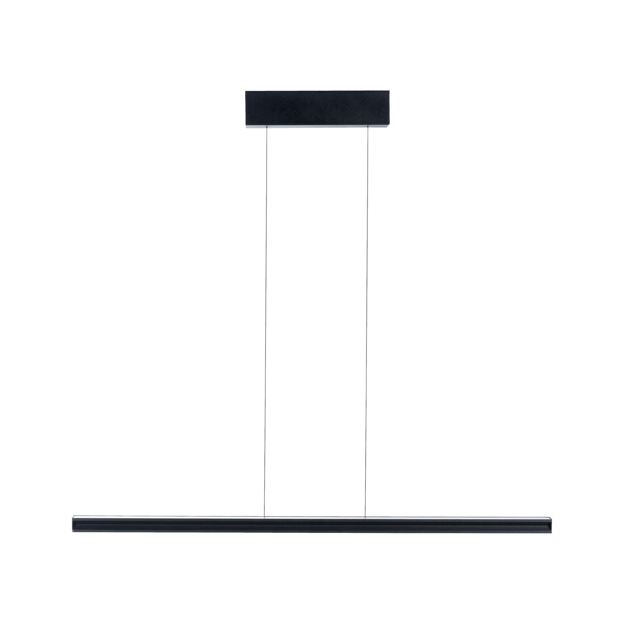 Suspension LED noire en métal au design fin pour un éclairage intérieur moderne