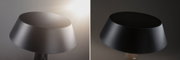 Modern black metal LED outdoor lamp head with matte finish for garden lighting solutions