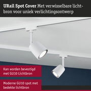Witte metalen URail Spot Cover met verwisselbare lichtbron voor moderne GU10 spots