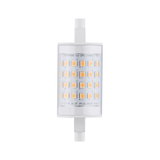 LED-Leuchtmittel R7s mit transparentem Gehäuse und warmweißen LEDs für energiesparende Beleuchtung