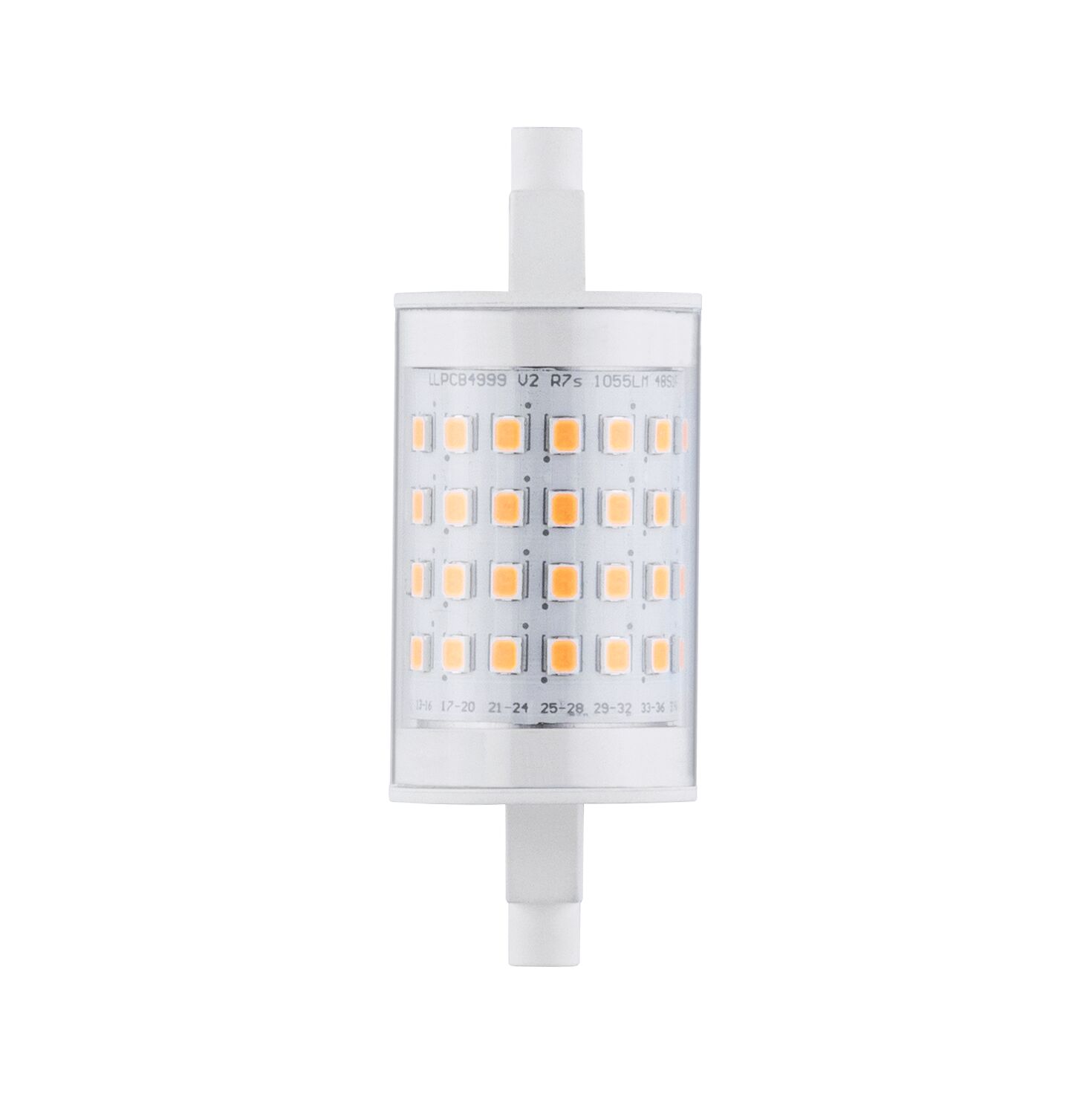 Standaard 230 V LED-staaf R7s 78mm 1055lm 9W 2700K Helder R7s LED-lamp met transparante behuizing en warmwitte LED's voor energiezuinige verlichting