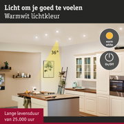 Moderne keuken met warmwit LED-plafondverlichting en lange levensduur van 25.000 uur