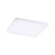 Square white LED ceiling light made of plastic for energy-efficient room lighting