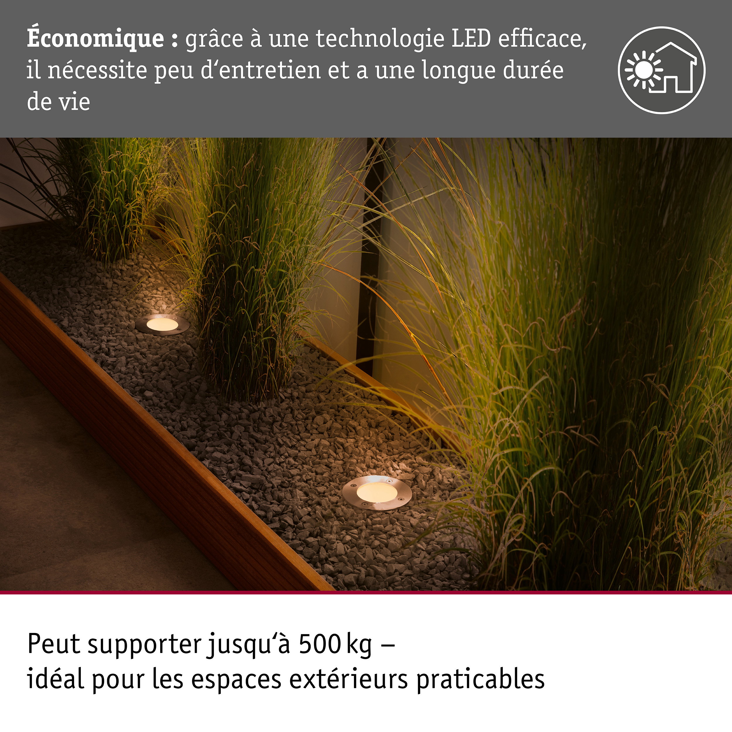 Encastré de sol LED Floor favorable aux insectes IP65 cylindrique 110mm 2200K 4,3W 320lm 230V 38° Acier inoxydable brossé Acier inoxydable/Matière plastique