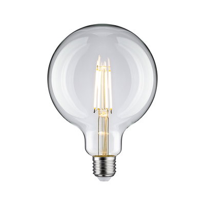 Grande ampoule LED en verre transparent avec lumière blanc chaud pour éclairage économique