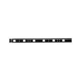 Black LED strip with white LEDs for flexible indoor lighting solutions and decoration