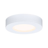 Plafonnier LED rond en plastique blanc avec lumière blanc chaud pour intérieurs modernes