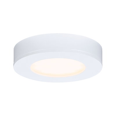 Plafonnier LED rond en plastique blanc avec lumière blanc chaud pour intérieurs modernes