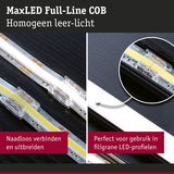 MaxLED Full-Line COB LED-strip met naadloze verbindingen, ideaal voor gebruik in smalle LED-profielen met wit licht
