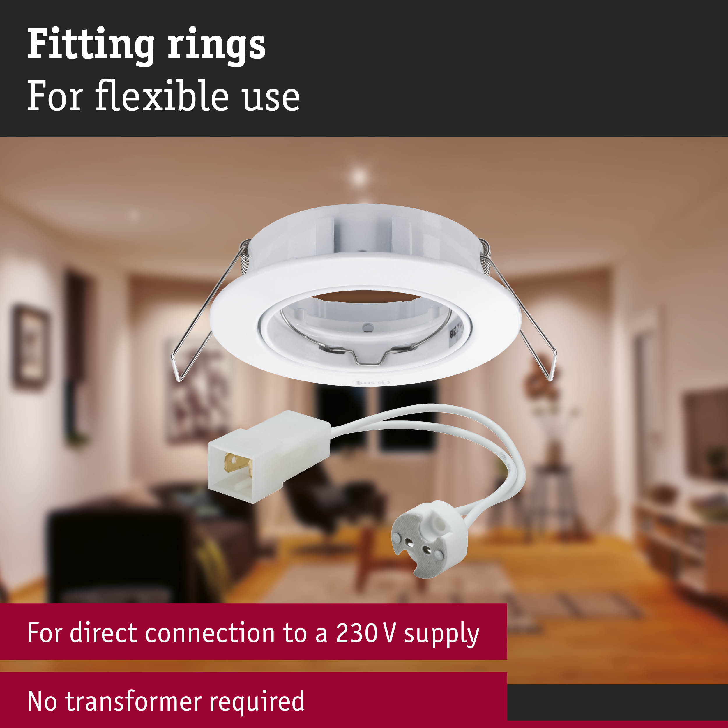 Premium Downlight round 99mm 45° GU5,3 max. 50W 12V dimmable White