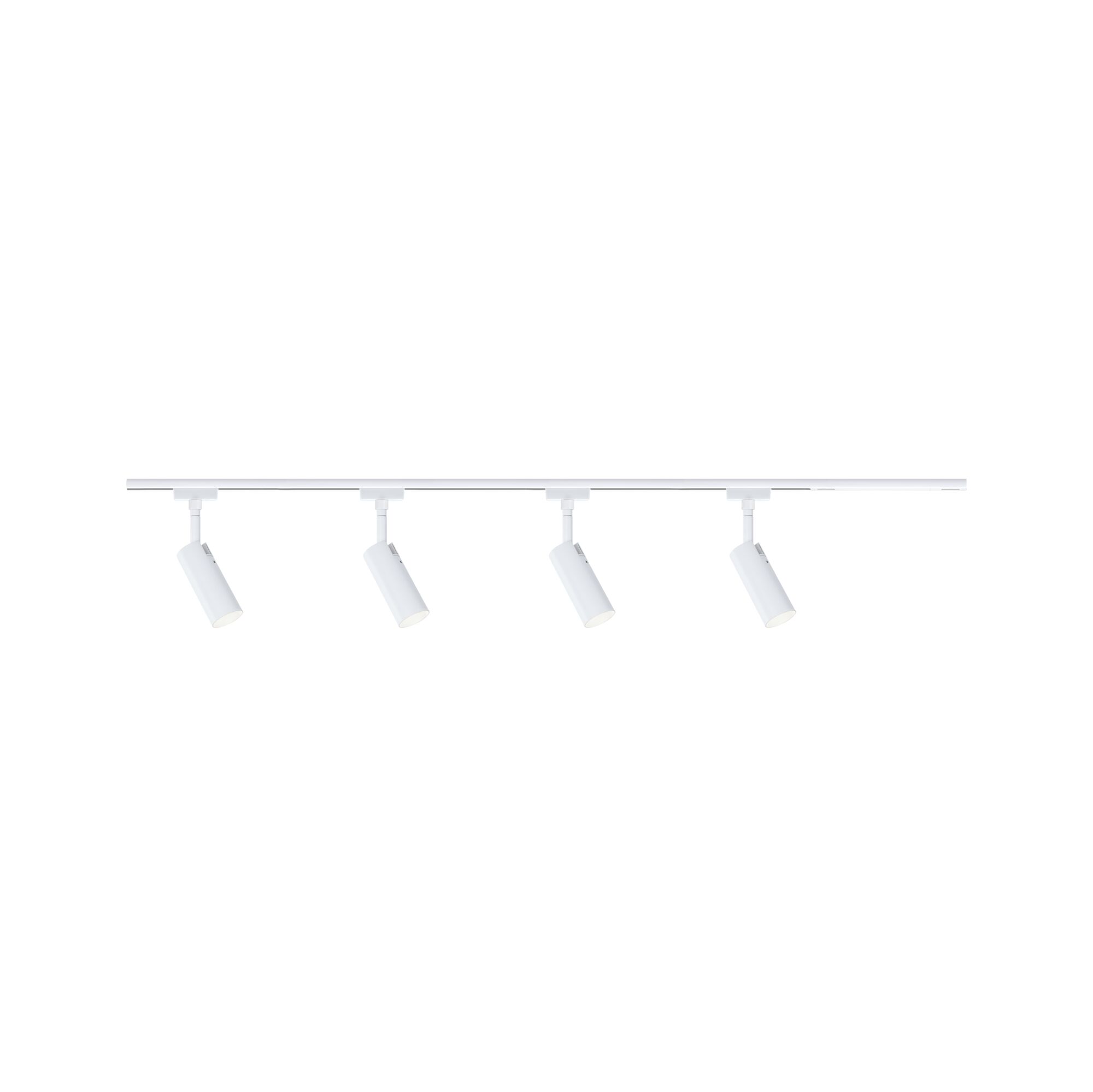 URail Schienenspot Tubo Starterset 4x150lm 4x4W 3000K dimmbar 230V Signalweiß