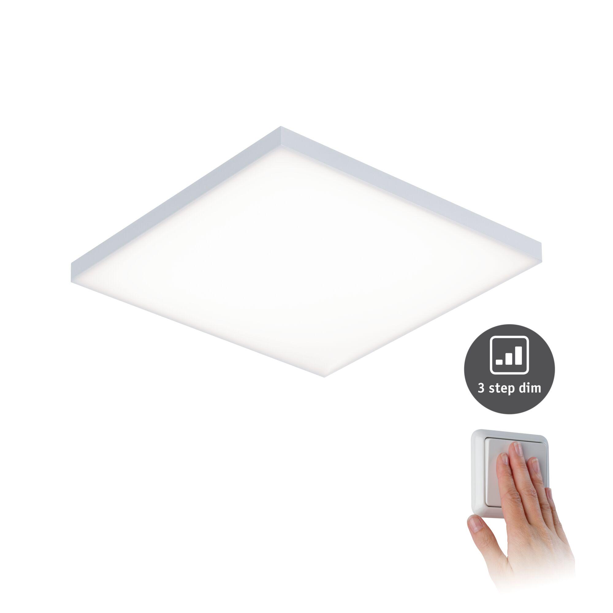 Panneau LED 3-Step-Dim Velora carré 295x295mm 17W 1600lm 3000K Blanc gradable Panneau LED 3-Step-Dim Velora carré 295x295mm 17W 1600lm 3000K Blanc gradable