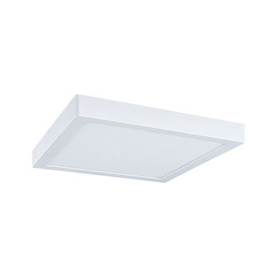 Square white LED ceiling light made of plastic for modern indoor lighting