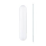 Boîtier en plastique blanc avec collier de serrage pour éclairage LED, accessoire moderne pour systèmes d'éclairage