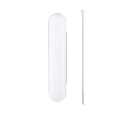Boîtier en plastique blanc avec collier de serrage pour éclairage LED, accessoire moderne pour systèmes d'éclairage