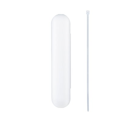 Weißes Kunststoffgehäuse mit Kabelbinder für LED-Beleuchtung, minimalistisches Design