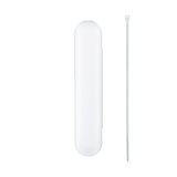 White plastic housing with cable tie for LED lighting, minimalist design accessory