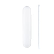 Boîtier en plastique blanc avec collier de serrage pour éclairage LED, design minimaliste