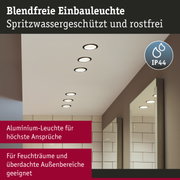 Blendfreie Aluminium-Einbauleuchte in Schwarz für Feuchträume mit IP44 Schutz und modernem Design