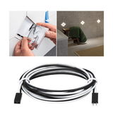 Black and white LED connection cable with two plugs for easy installation of recessed lights