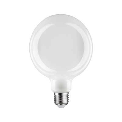Ronde LED-lamp met mat wit glas en E27-fitting voor energiezuinige verlichting
