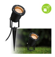 Projecteur de jardin LED noir en métal avec piquet pour éclairage extérieur dans le jardin