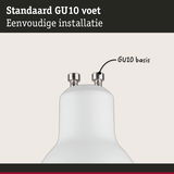 Witte GU10 voet met metalen contacten voor eenvoudige installatie van LED-verlichting