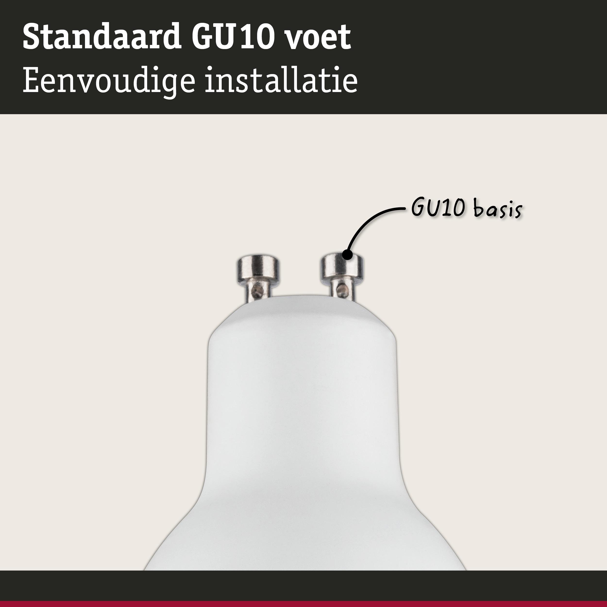 Witte GU10 voet met metalen contacten voor eenvoudige installatie van LED-verlichting