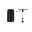 URail Adaptateur de suspension Universal max. 100W 230V Noir mat Plafonnier noir en métal au design cylindrique avec ampoule pour éclairage intérieur moderne
