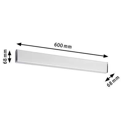 Applique murale LED blanche en plastique, 600 mm de long et 68 mm de large, pour éclairage intérieur moderne