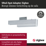URail Spot Adapter Zigbee grijs met dimbare functie voor slimme railsystemen