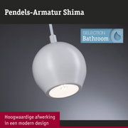 Witte Shima hanglamp voor badkamer met modern design en hoogwaardige afwerking