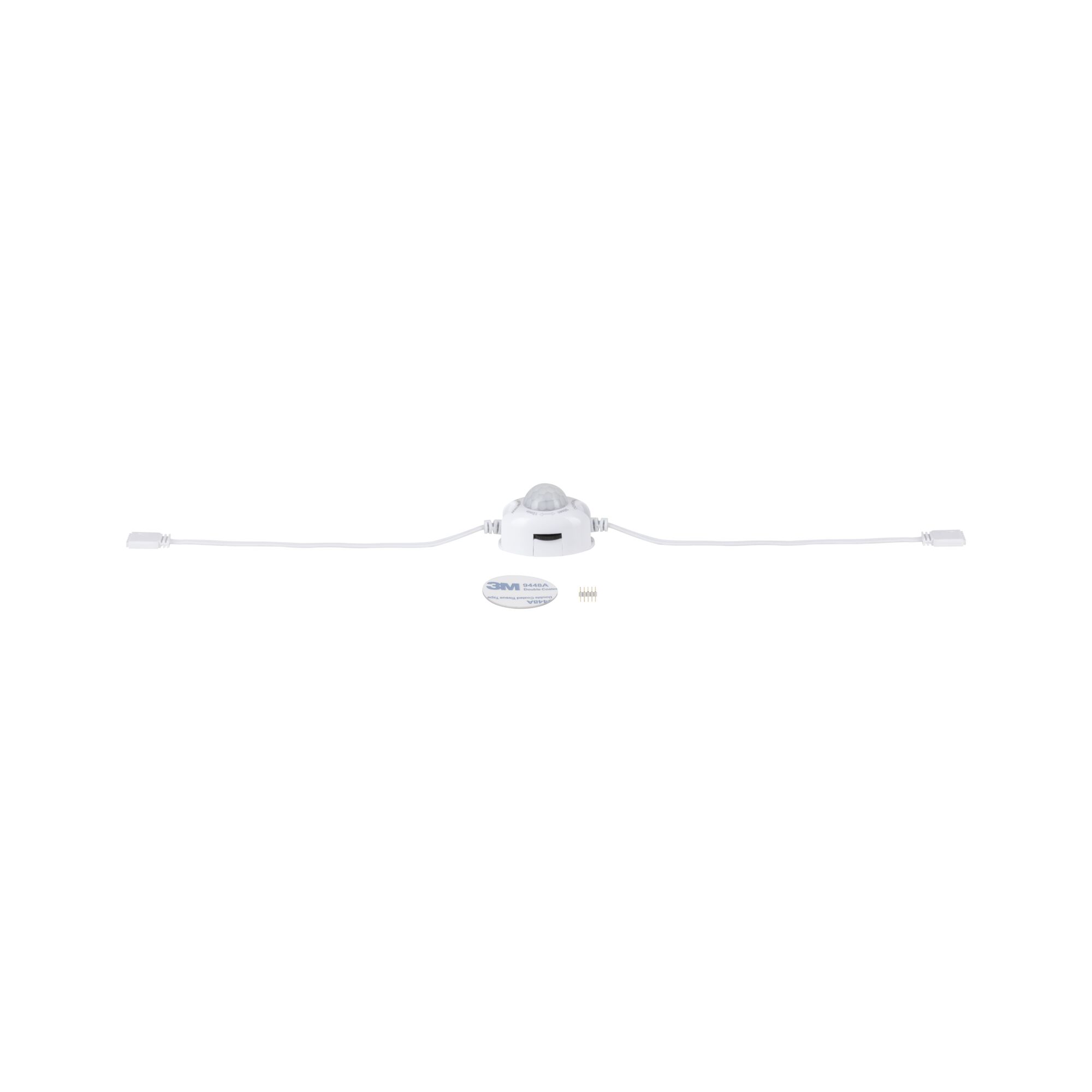 Détecteur de mouvement blanc avec câble et adhésif 3M pour systèmes d'éclairage LED