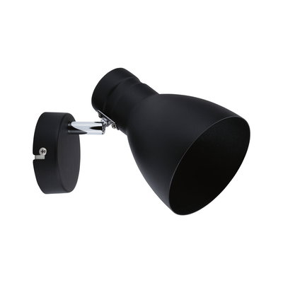 Zwarte metalen wandlamp met verstelbare kap voor moderne binnenverlichting