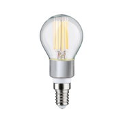 LED-Leuchtmittel mit transparentem Glas und silbernem Sockel, energiesparende Glühbirne für Wohnraumbeleuchtung