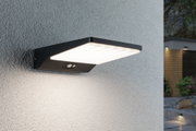 Schwarze LED-Außenwandleuchte aus Metall mit Bewegungsmelder für moderne Gartenbeleuchtung