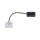 Compact white LED recessed spotlight with black cable and switch for versatile lighting