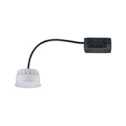 Compact white LED recessed spotlight with black cable and switch for versatile lighting