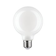Runde weiße LED-Glühbirne mit E27-Fassung aus Glas für energiesparende Beleuchtung