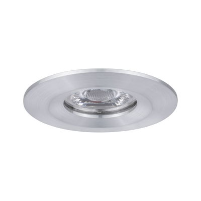Ronde inbouwspot van geborsteld zilverkleurig aluminium voor moderne LED-verlichting