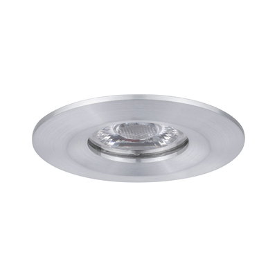 Runder Einbaustrahler aus gebürstetem Aluminium in Silber für moderne LED-Beleuchtung