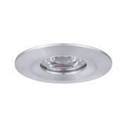Runder Einbaustrahler aus gebürstetem Aluminium in Silber für moderne LED-Beleuchtung
