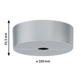 Rundes silbernes Aluminium-Element mit 100 mm Durchmesser und 35,5 mm Höhe für LED-Beleuchtung