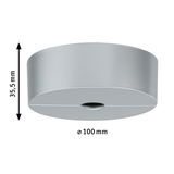 Rundes silbernes Aluminium-Element mit 100 mm Durchmesser und 35,5 mm Höhe für LED-Beleuchtung