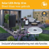 Solar LED-strip 10 m met afstandsbediening, warm wit licht, zonnepaneel en accessoires inbegrepen