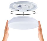 White round LED ceiling light with diffuser, easy snap-on installation, energy-efficient lighting solution