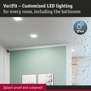 VariFit IP44 rated LED recessed lights for bathroom, splash-proof and rustproof lighting